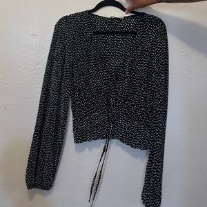 Zara cropped shirt